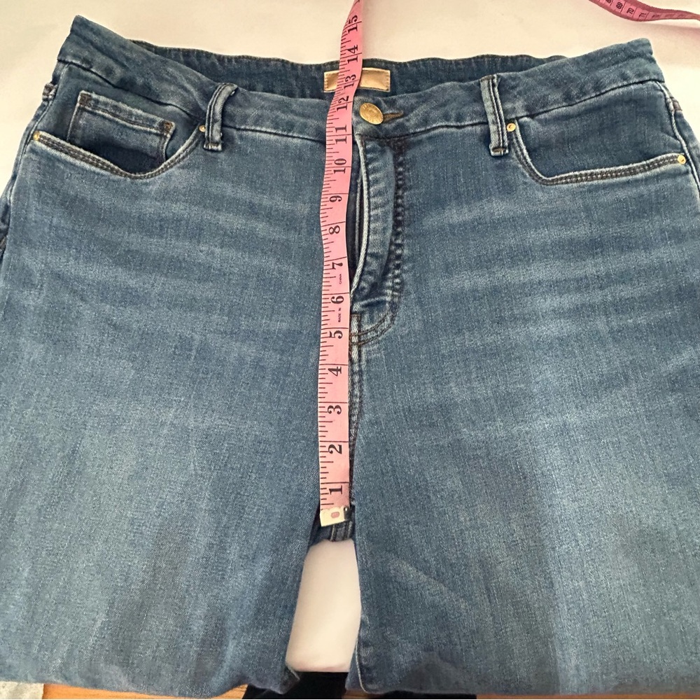 KUT From The Kloth Meg Fab Ab Wide Leg Jeans Womens 14 Cropped Frayed Stretch - Picture 7 of 15